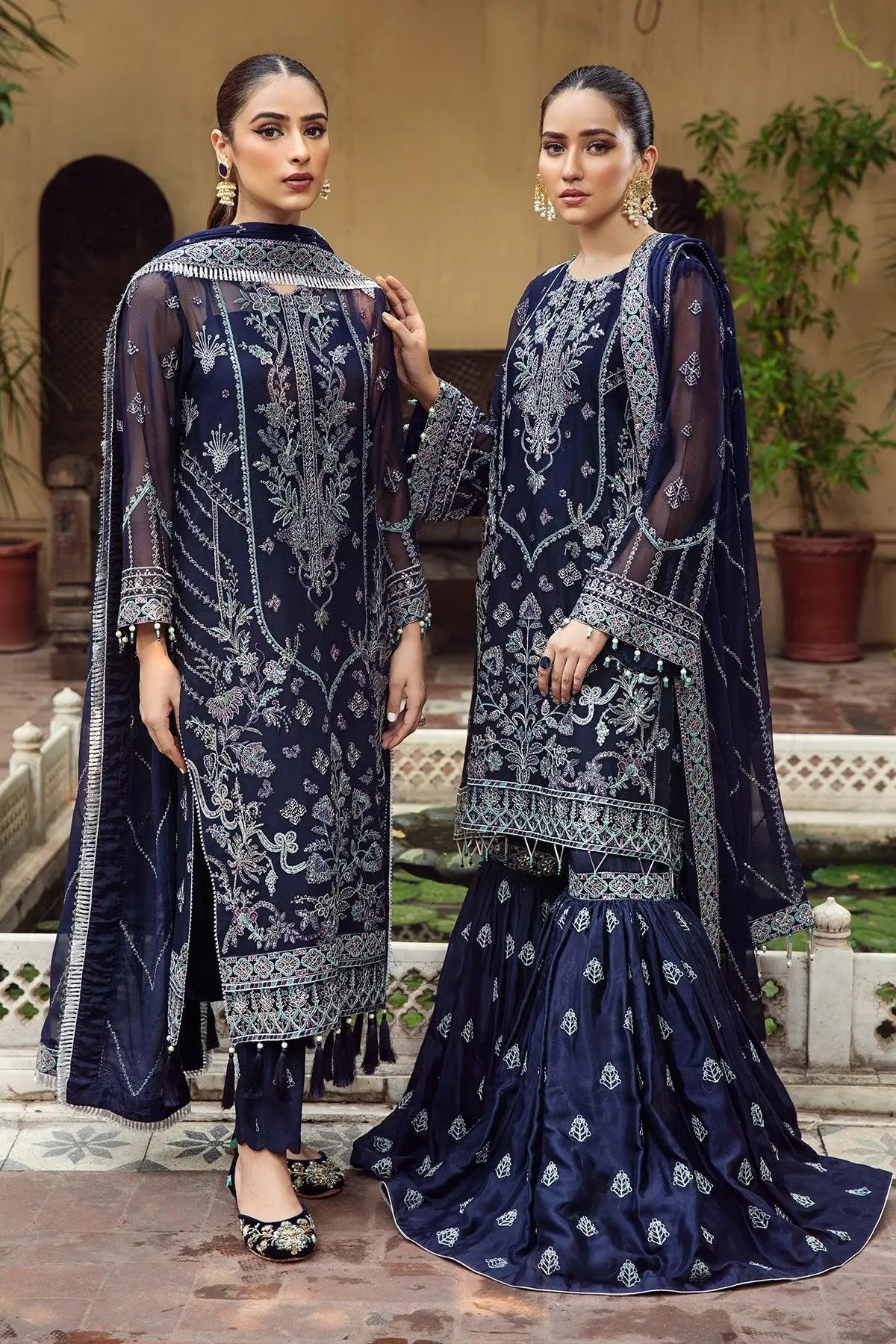 AF-CH-2076-Shaahana wedding formal. Chiffon. Available Unstitched.