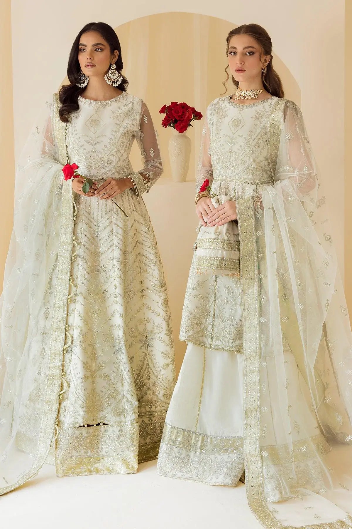 AF-CH-2145-Ghazal wedding formal. Raw Silk / Net. Available Unstitched.
