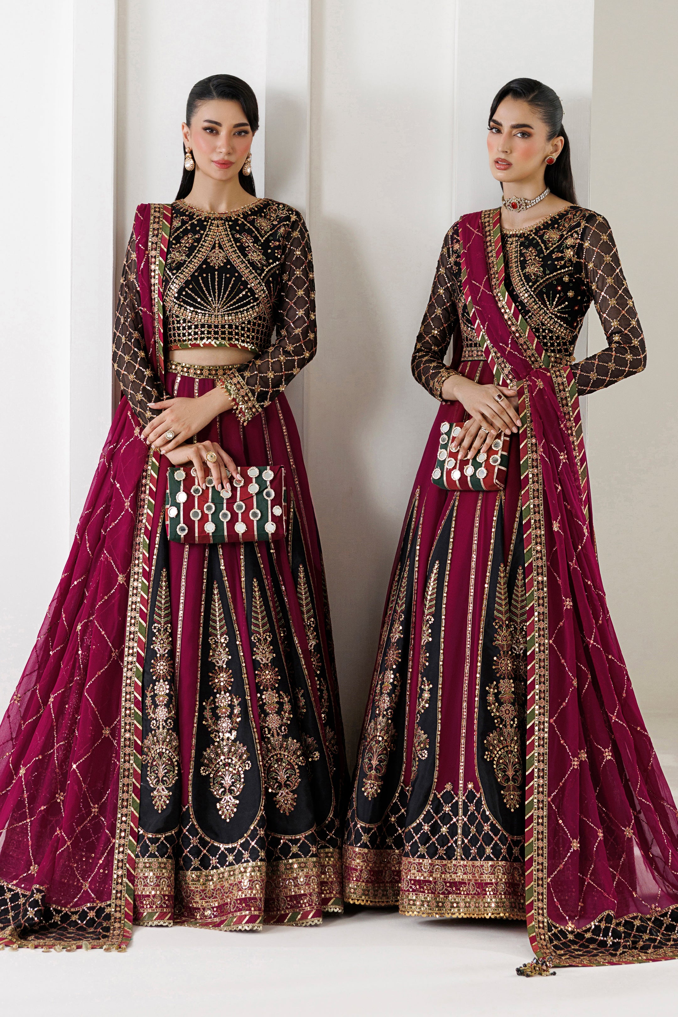 AF-CH-2265-Nevra wedding formal. Chiffon. Available Unstitched.