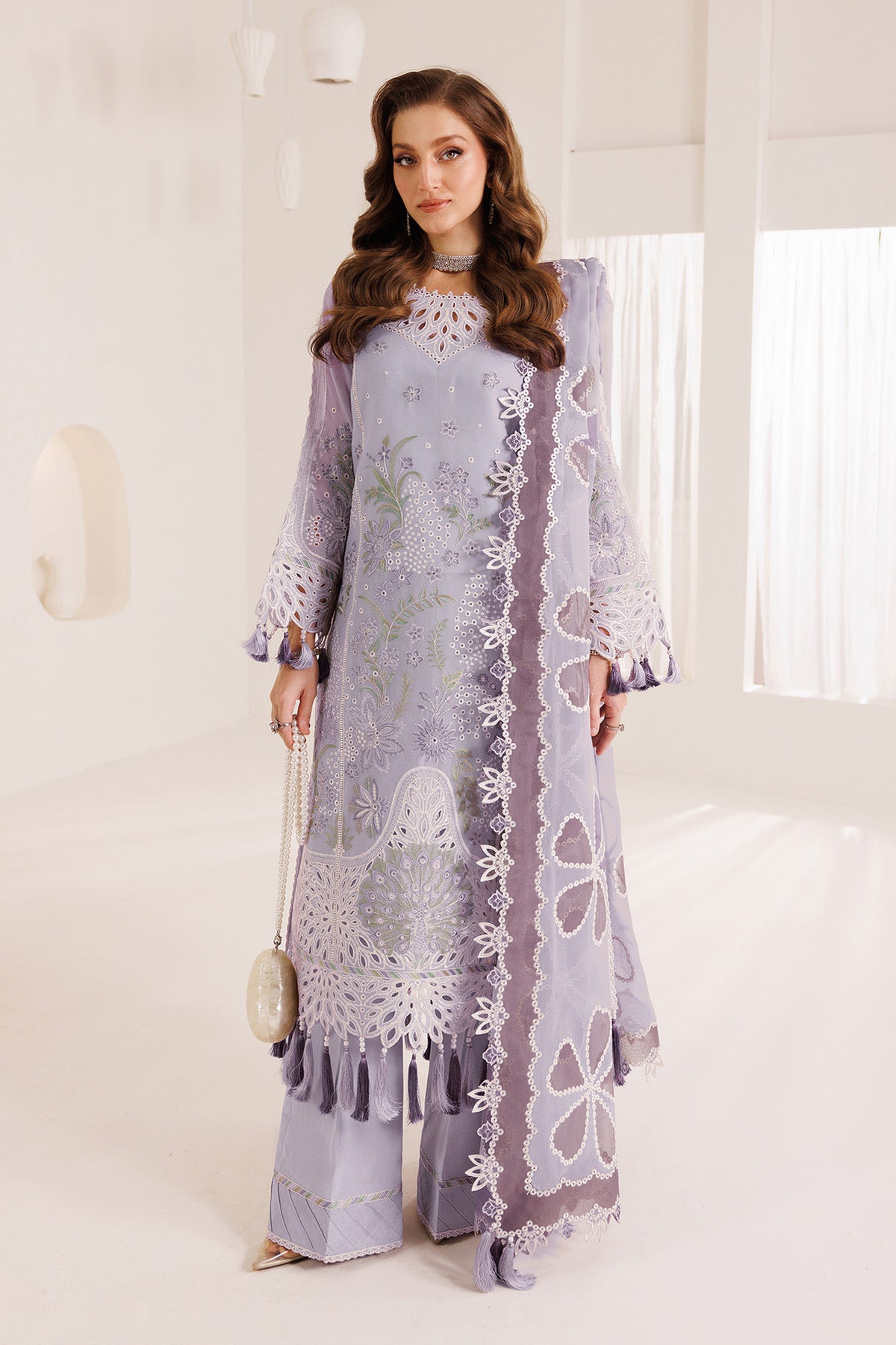 AF-DHG-5034-Kohsar semi-formal. Raw Silk / Chiffon / Organza. Available Unstitched.
