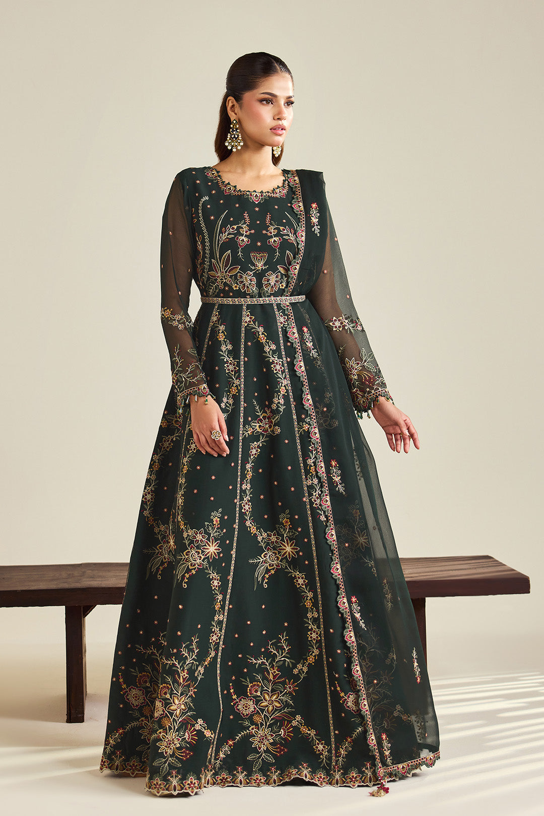 AF-DHG-5047-Sohana semi-formal. Chiffon / Organza. Available Unstitched.