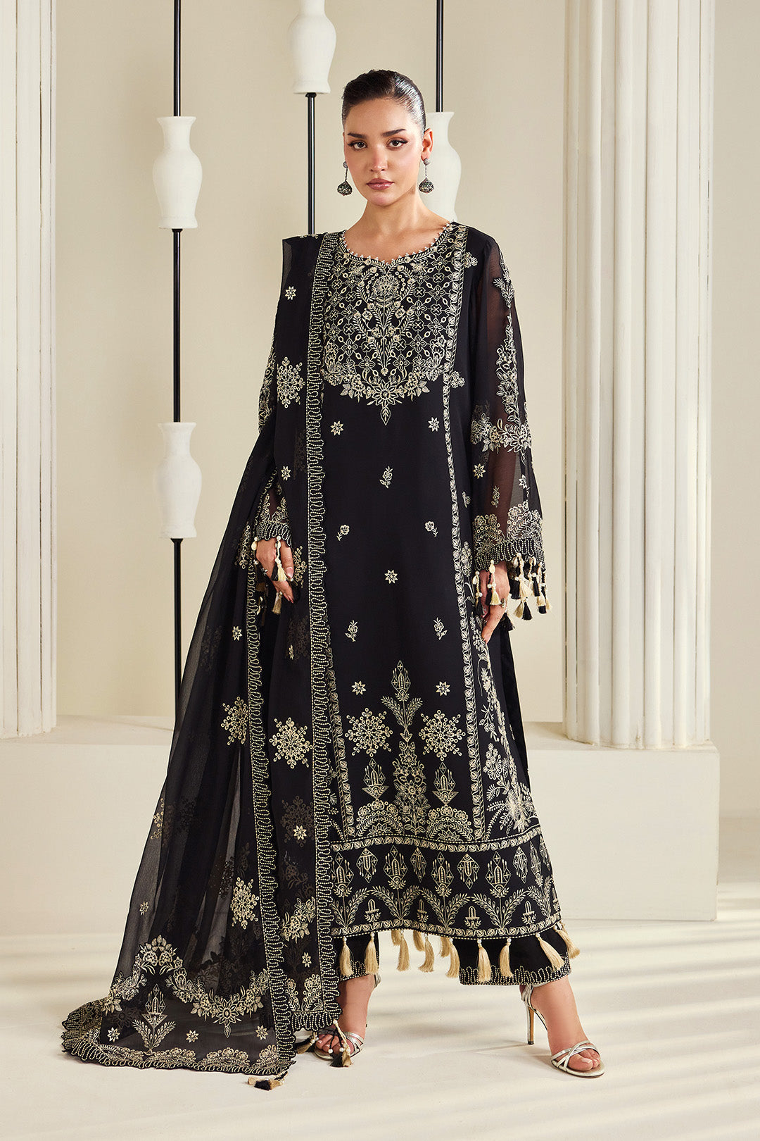 AF-DHG-5050-Zarly semi-formal. Chiffon. Available Unstitched.