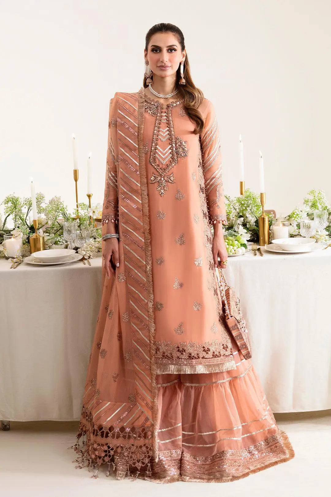 AF-HM-4020-Margret wedding formal. Chiffon / Organza. Available Unstitched.