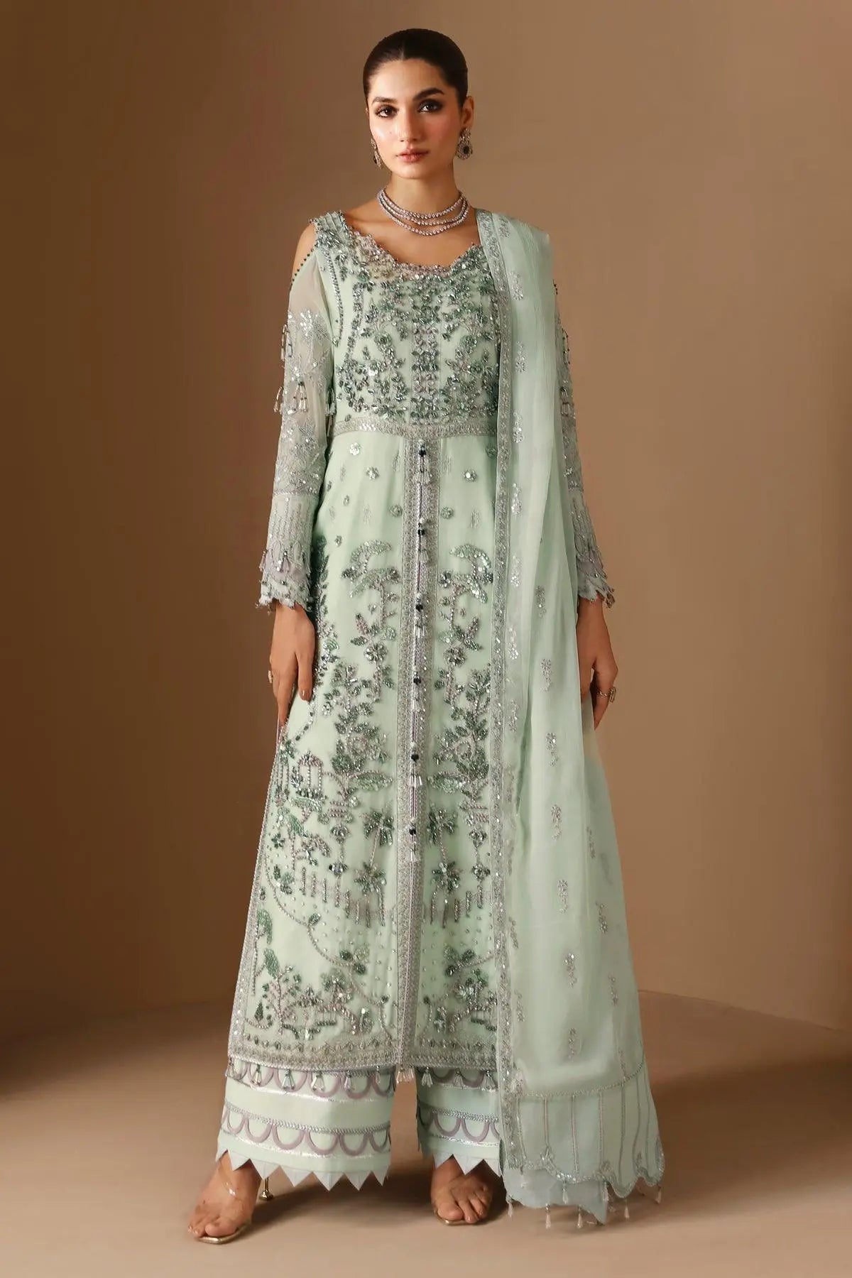 AF-HM-4027-Sahar wedding formal. Raw Silk / Chiffon. Available Unstitched.