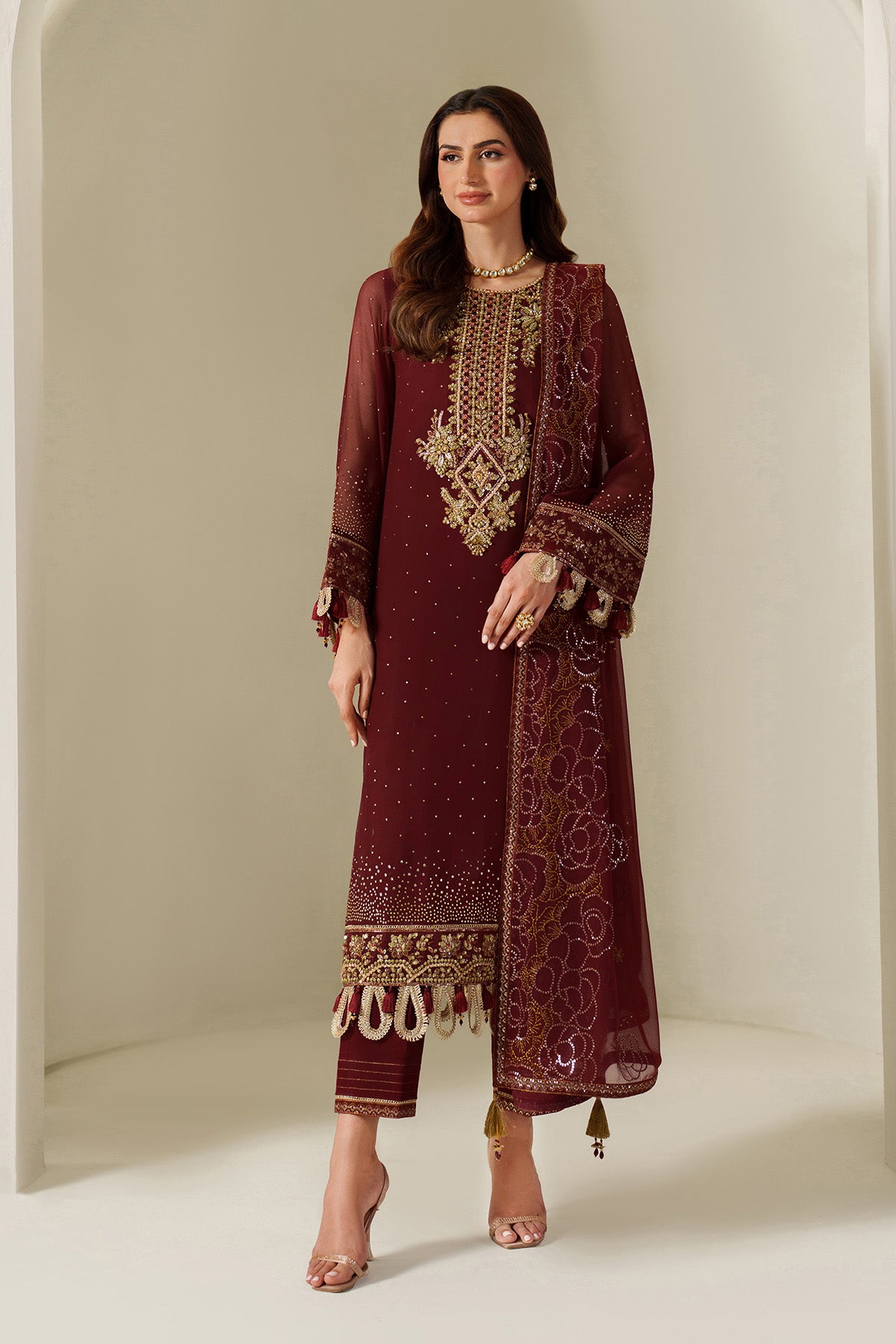 AF-HM-4047-Kavya semi-formal. Raw Silk / Chiffon / Organza. Available Unstitched.