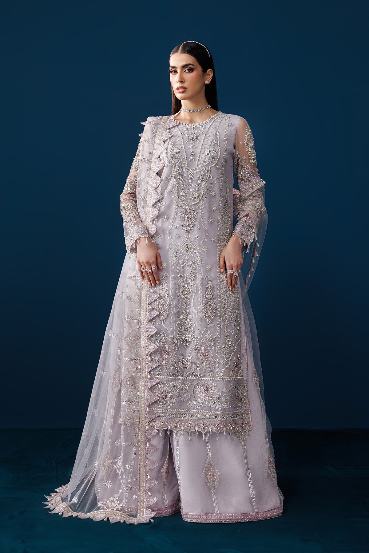 AF-NHM-4055-Maeve wedding formal. Raw Silk / Organza / Net. Available Unstitched.