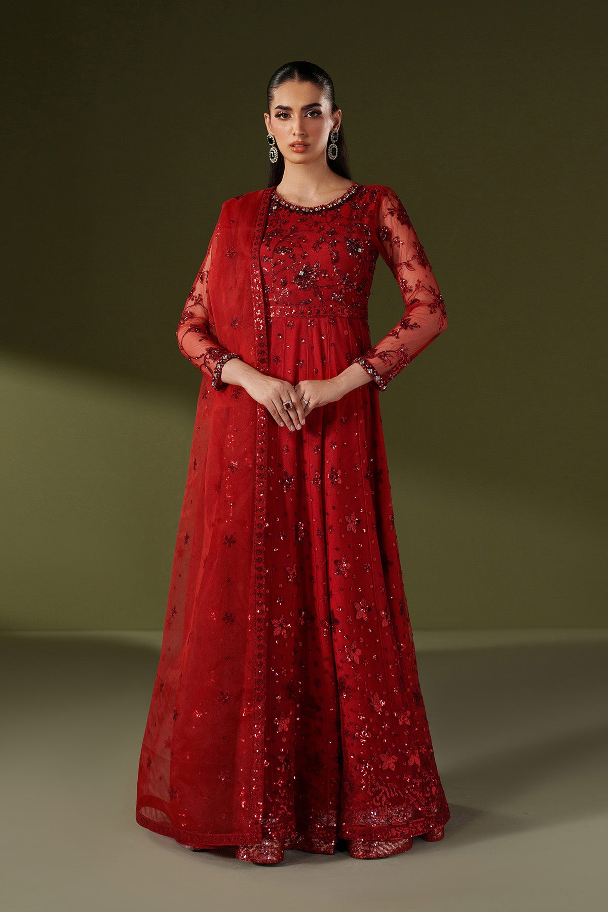 AF-NHM-4060-Suffuse semi-formal. Organza / Net. Available Unstitched.