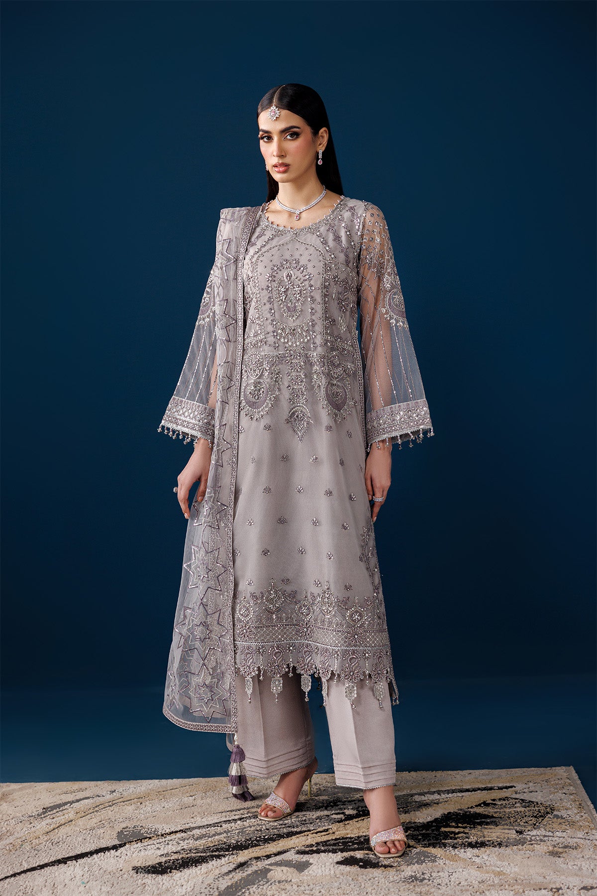 AF-NHM-4062-Amor wedding formal. Raw Silk / Net. Available Unstitched.