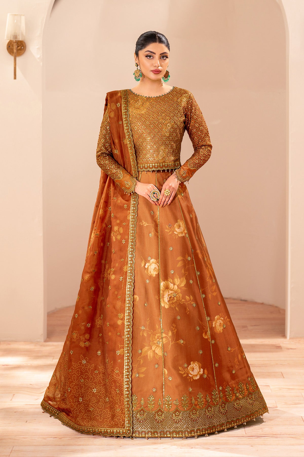 AF-SS-2230-Vivara wedding formal. Shamoz / Organza / Silk. Available Unstitched.