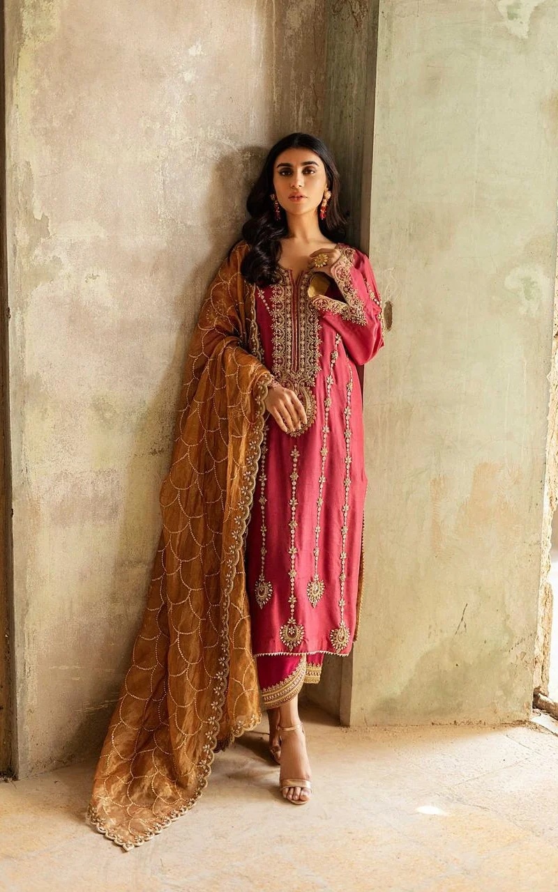 Faiza Rehman – AC110 pakistani fashion outfit with coordinated formal styling.