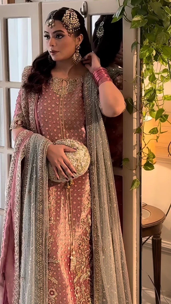 Haris Shakeel Luxury Wedding Festive Maysori pakistani fashion outfit with coordinated formal styling.