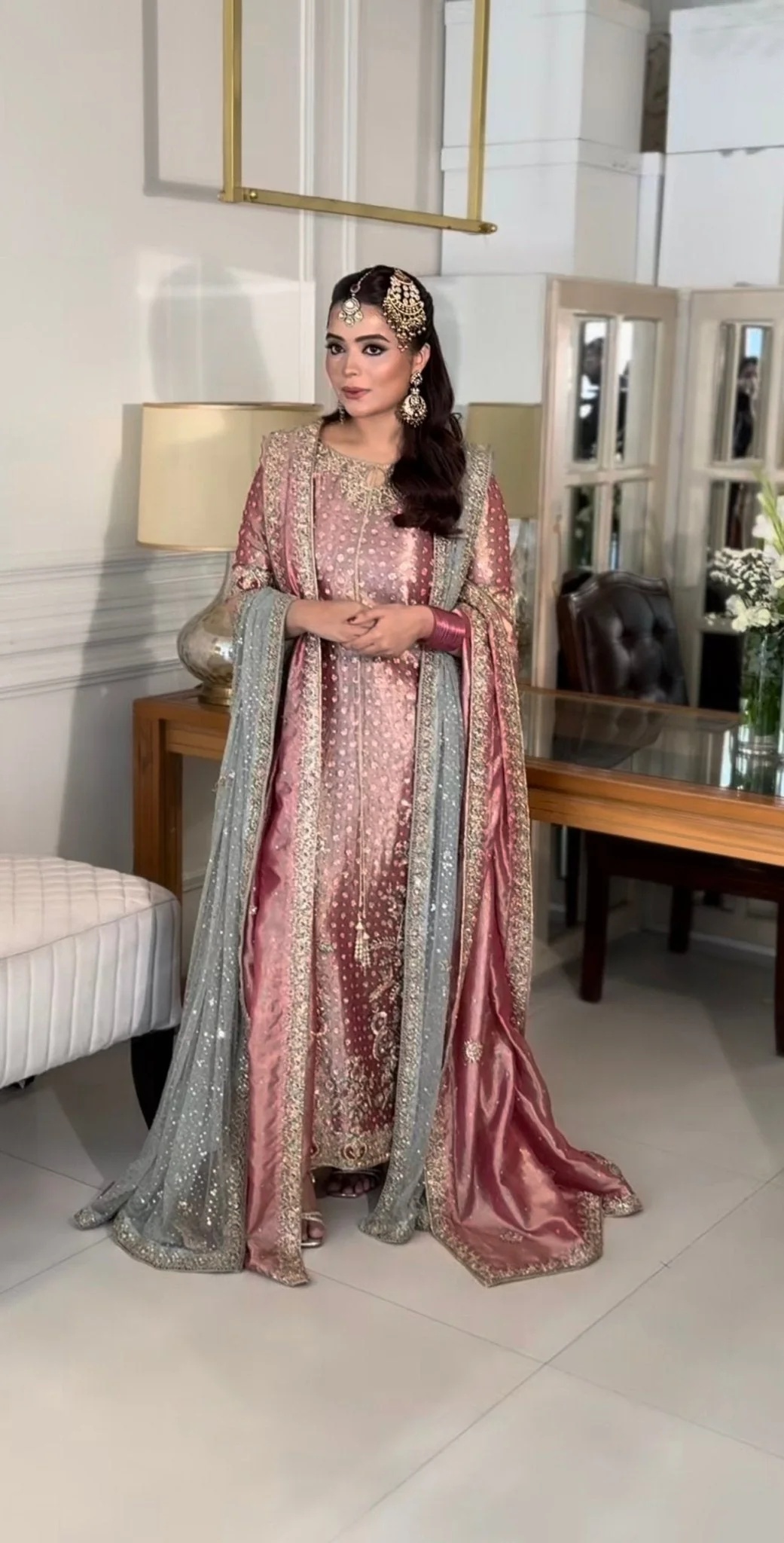 IQRA BY HARIS SHAKEEL - (with 2 DUPPATTAS ) clothing with coordinated formal styling.