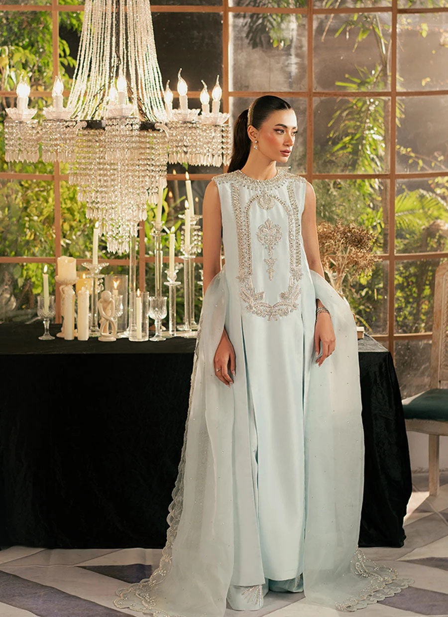 KHAKHA pakistani fashion outfit with coordinated formal styling.