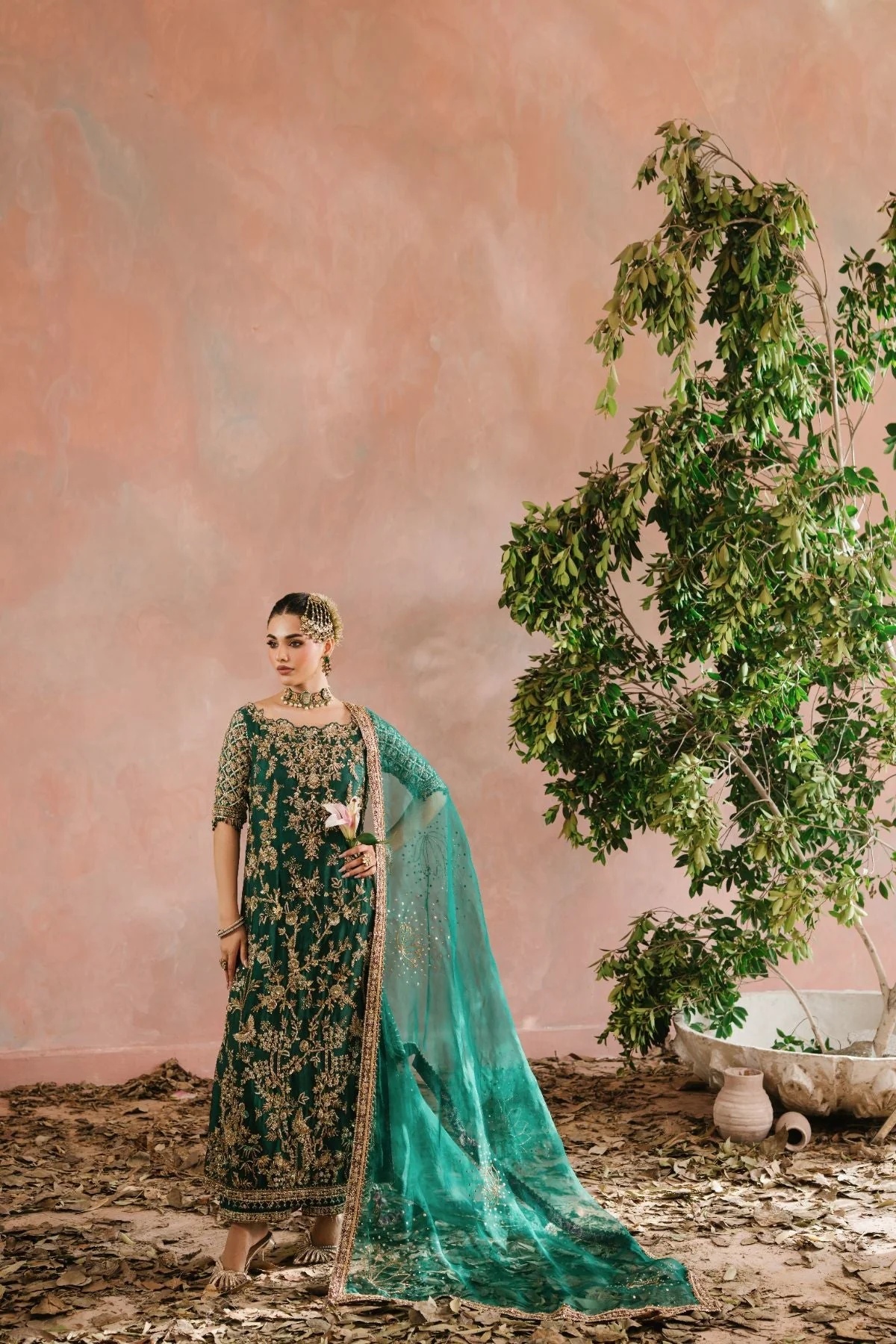MEHRMA pakistani fashion outfit with coordinated formal styling.