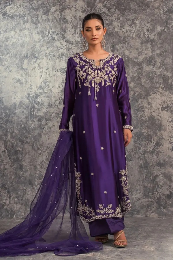 MIRAL pakistani fashion outfit with coordinated formal styling.