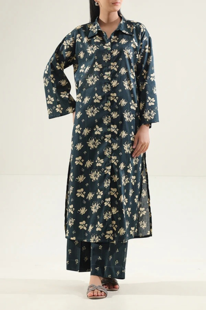 Saya Original - 3 Pcs Printed Lawn Suit with Lace and Hand Work Stitched