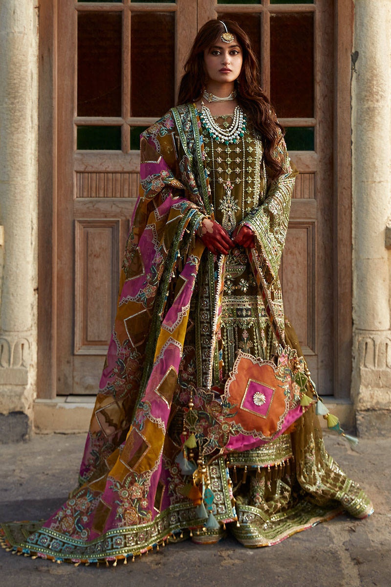 VIRAAS pakistani fashion outfit with coordinated formal styling.