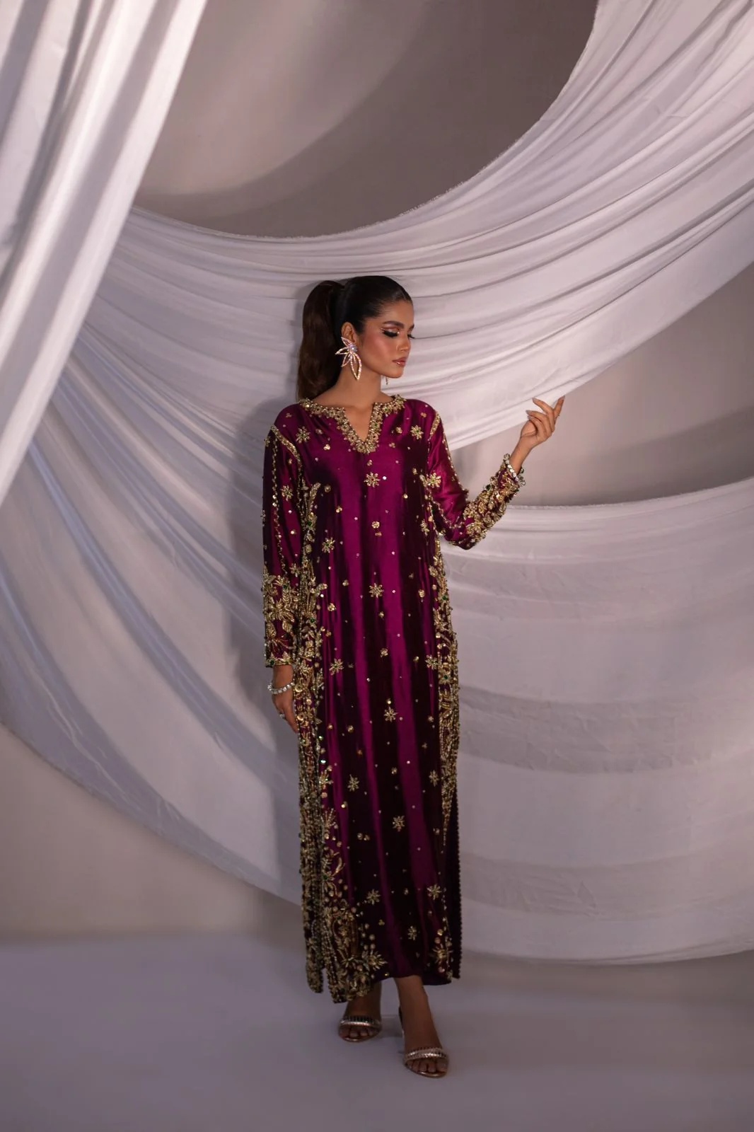 02 pakistani fashion outfit with coordinated formal styling.