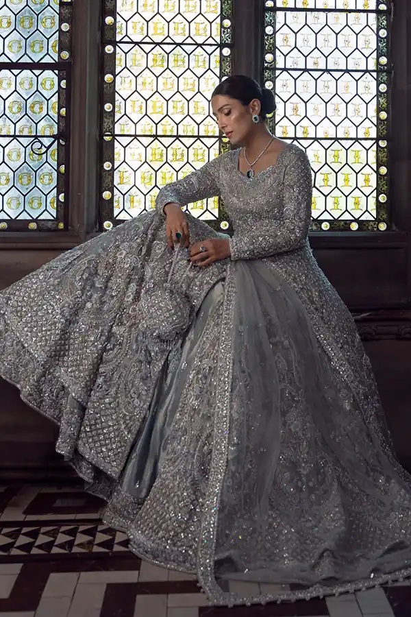 Ayana pakistani fashion outfit with coordinated formal styling.