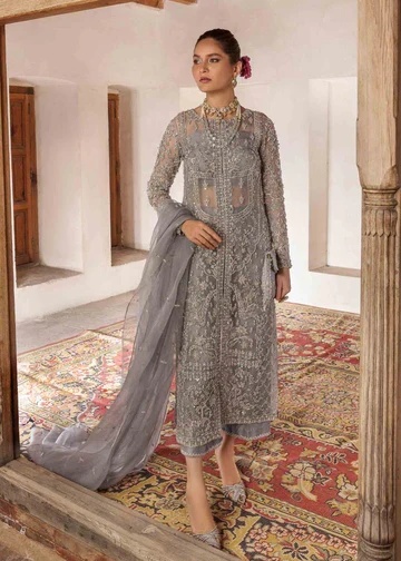 Chandi clothing in grey tones.