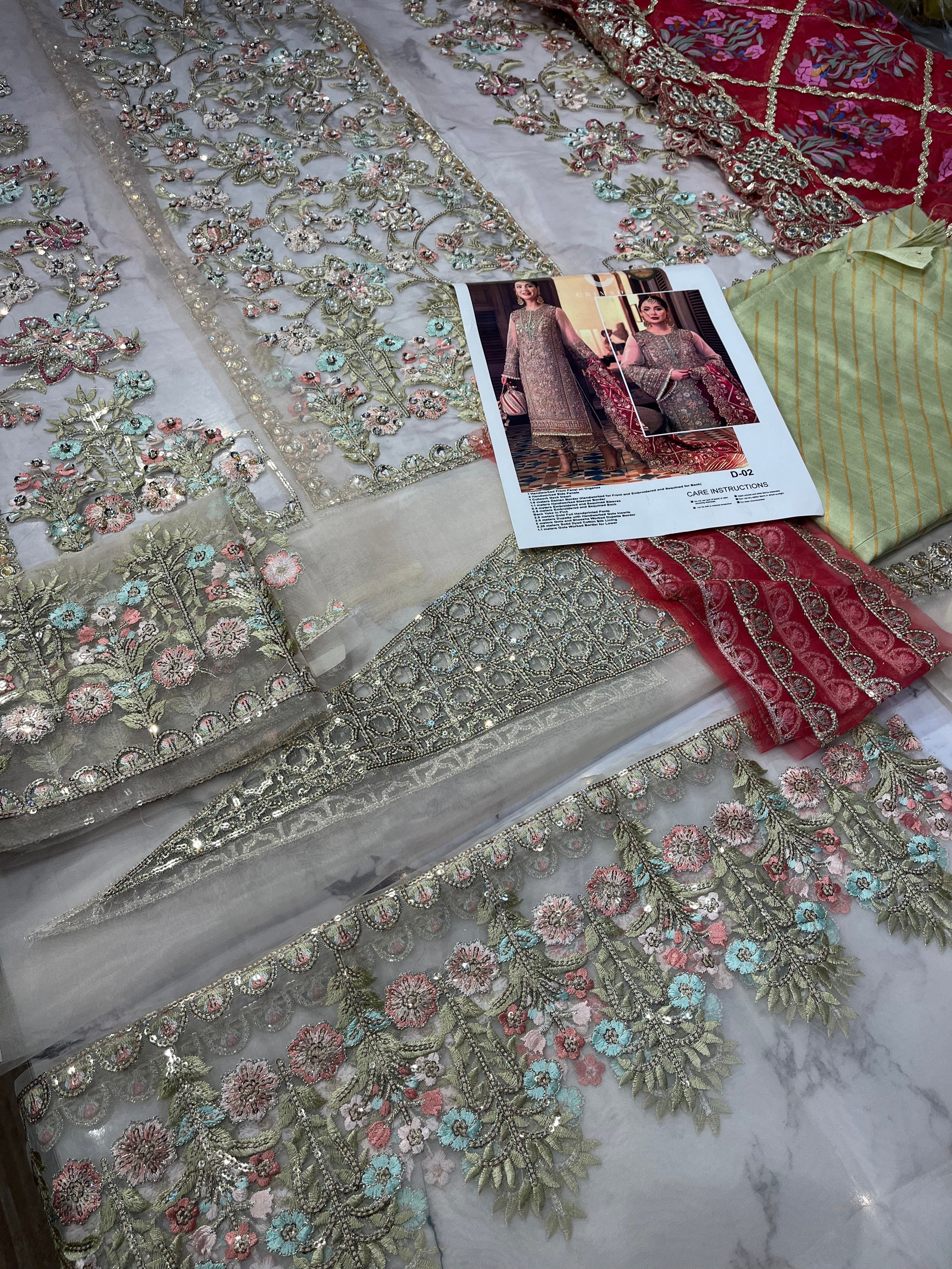 D2 pakistani fashion outfit in pink tones.