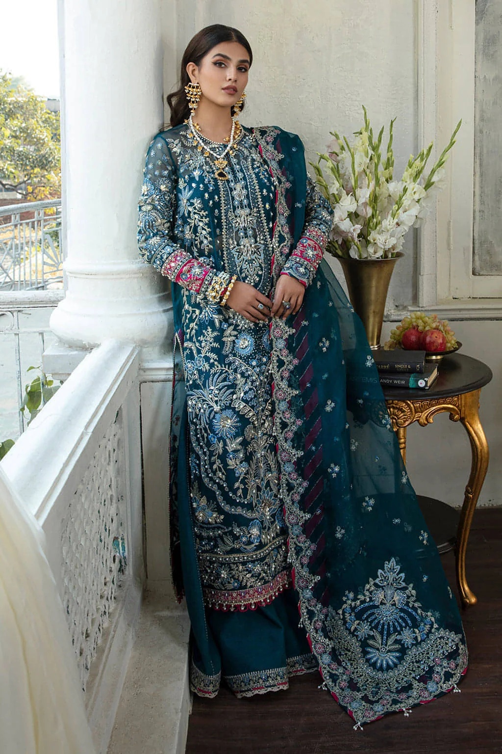 DIANA pakistani fashion outfit with coordinated formal styling.
