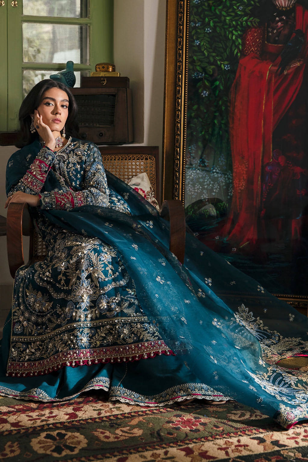DIANA pakistani fashion outfit with coordinated formal styling.