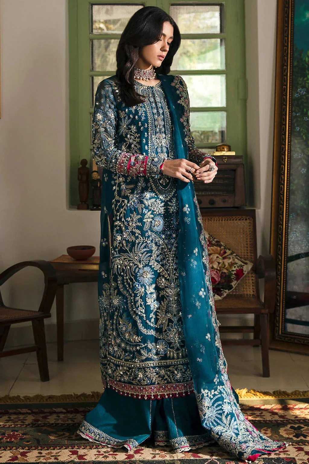 DIANA pakistani fashion outfit with coordinated formal styling.