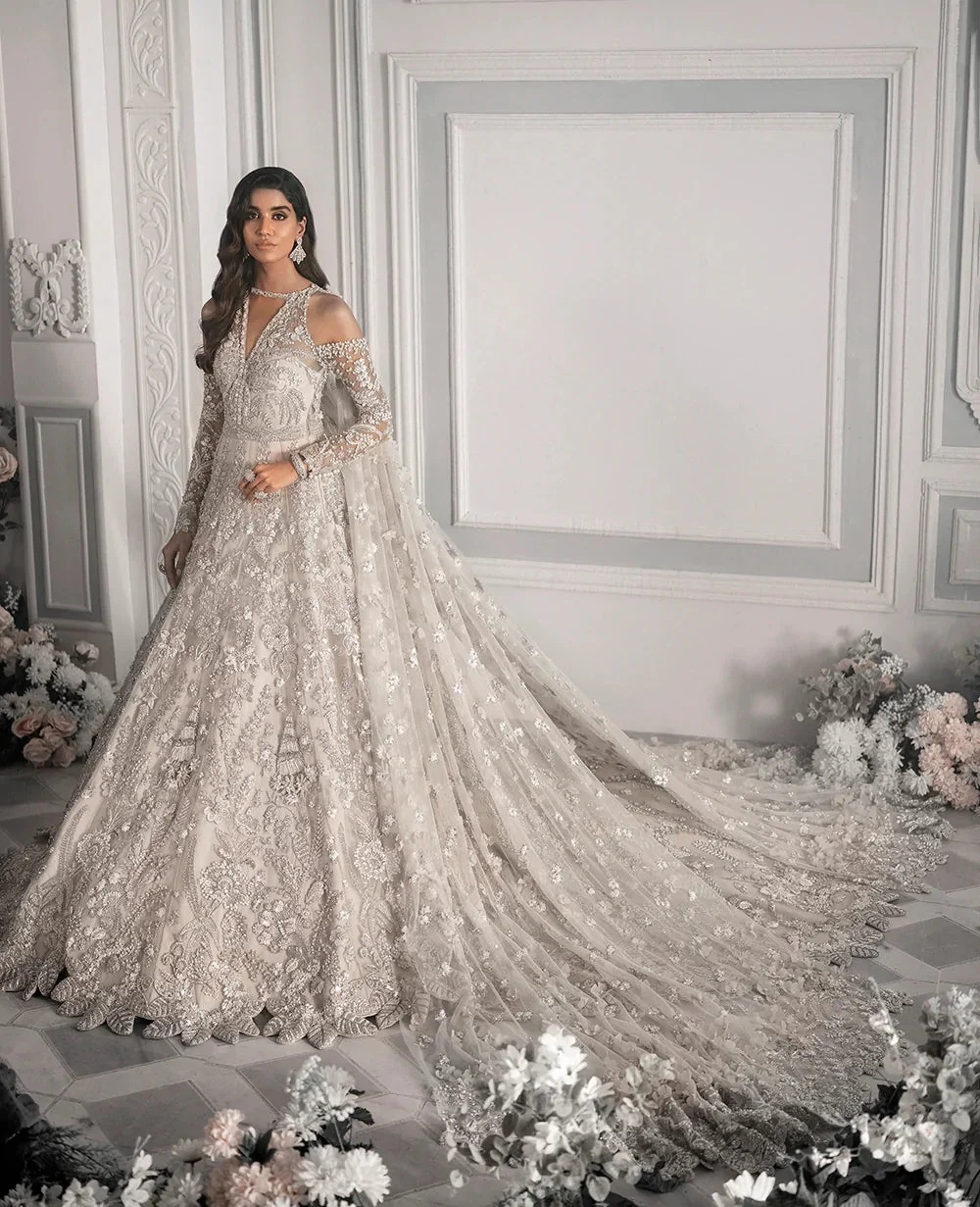 E-52 pakistani fashion outfit with coordinated formal styling.