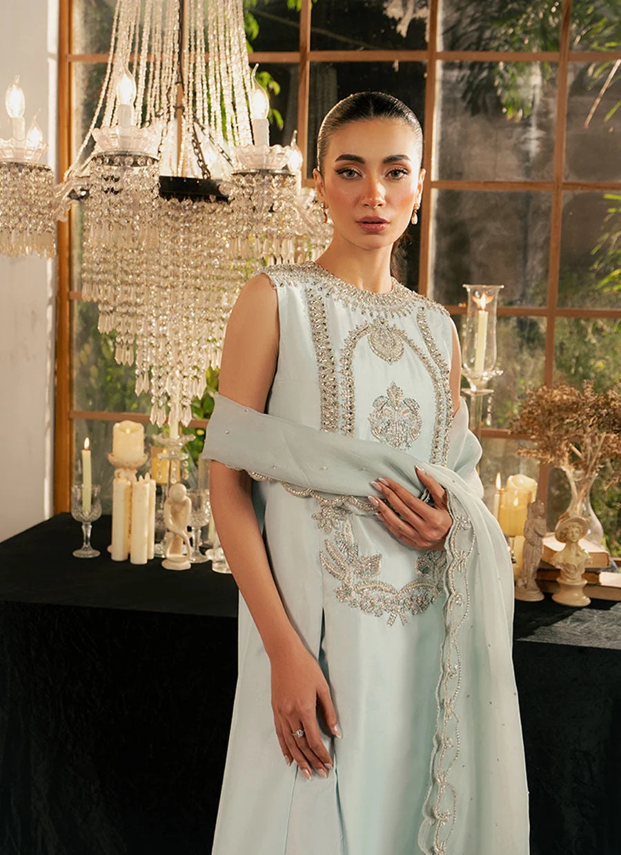 KHAKHA pakistani fashion outfit with coordinated formal styling.