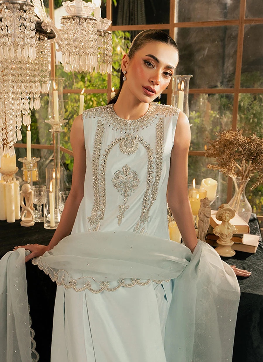 KHAKHA pakistani fashion outfit with coordinated formal styling.