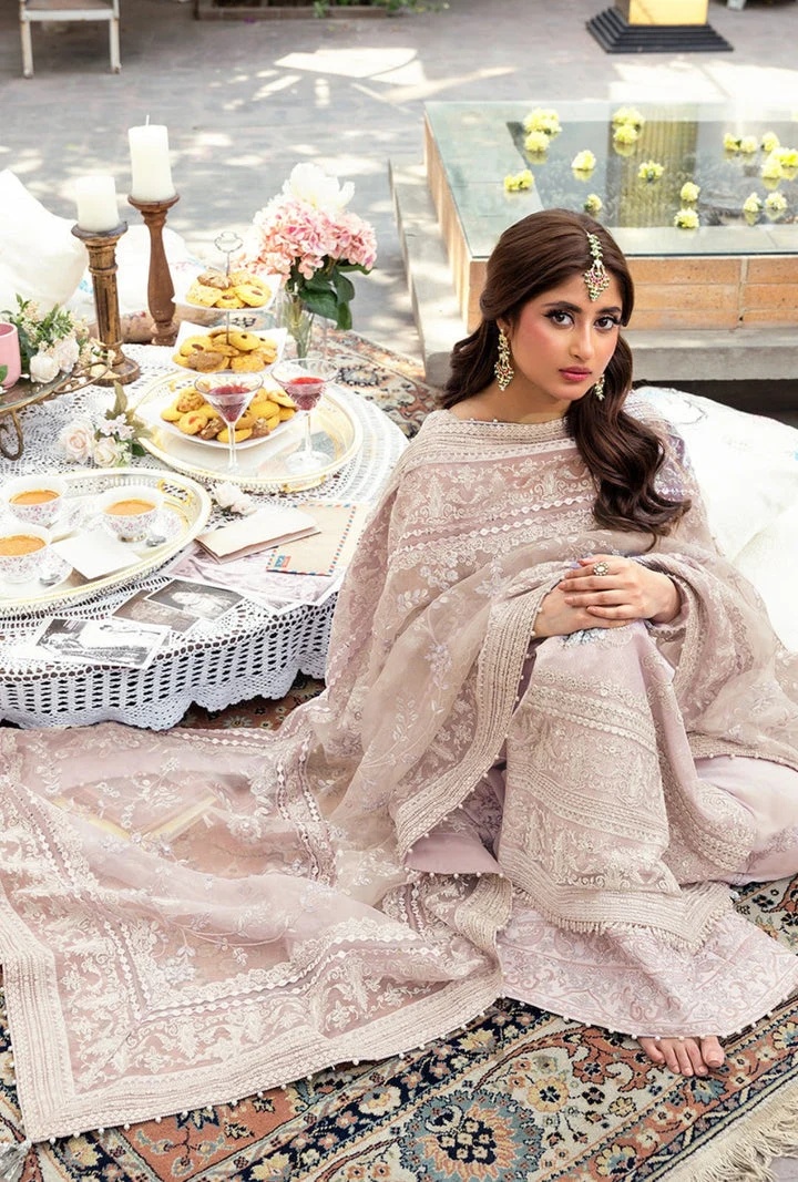 Liyan pakistani fashion outfit with coordinated formal styling.