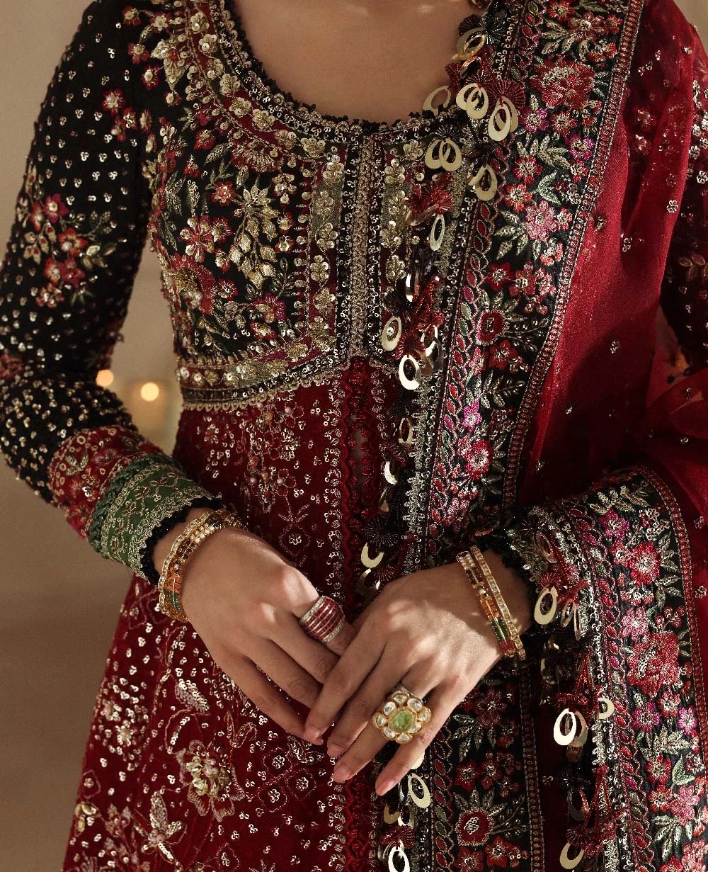 Lucienne pakistani fashion outfit in black tones.