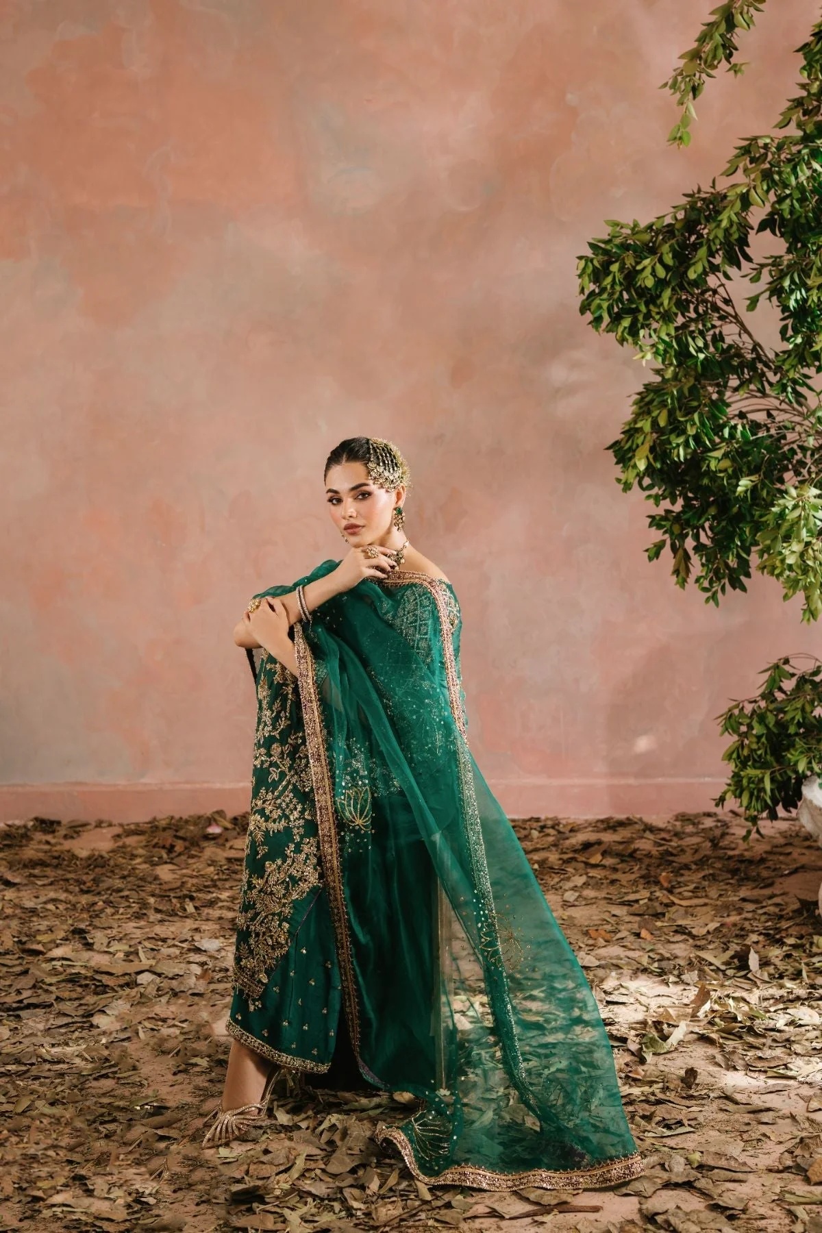 MEHRMA pakistani fashion outfit with coordinated formal styling.