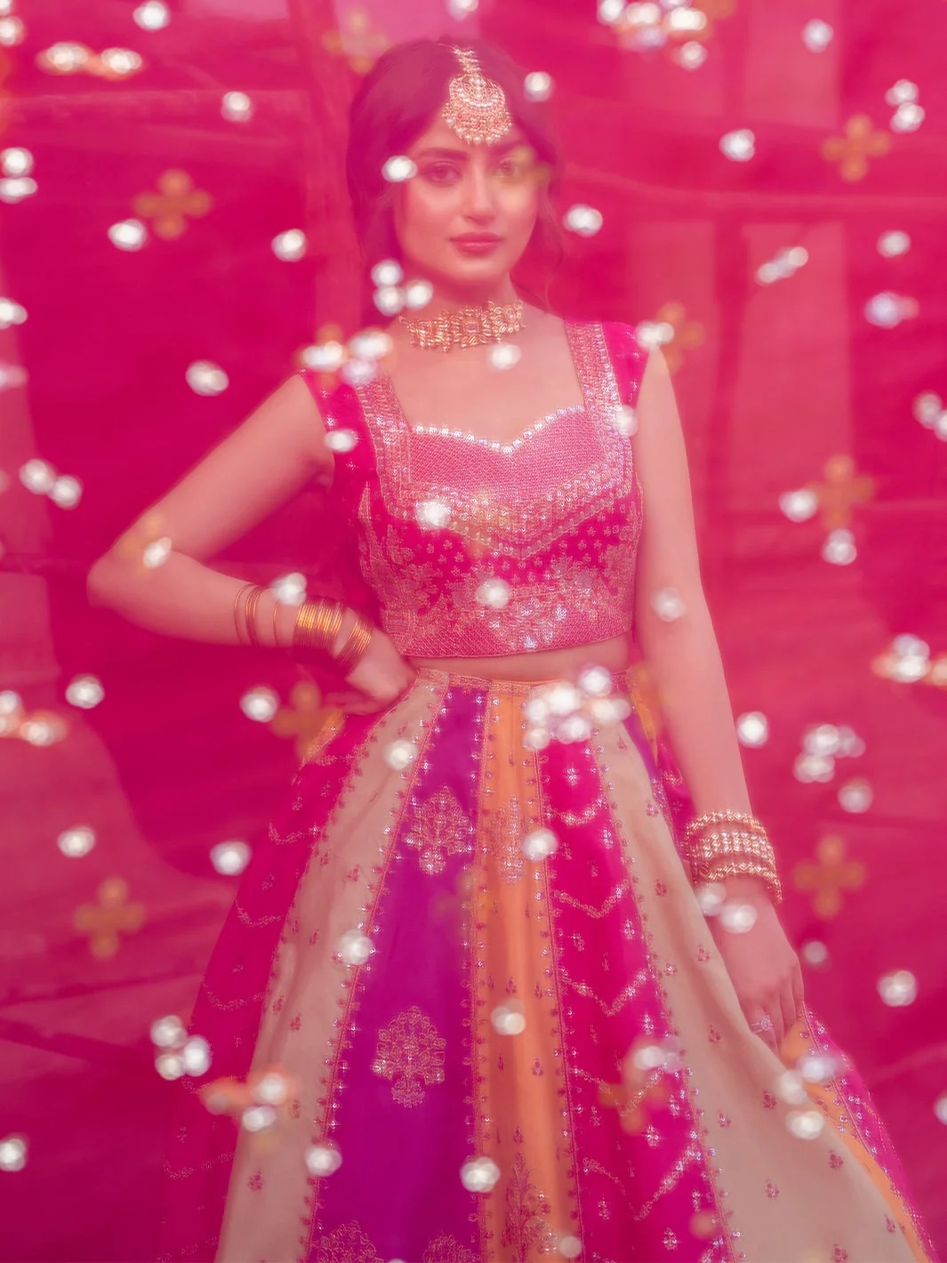 Mala pakistani fashion outfit with coordinated formal styling.