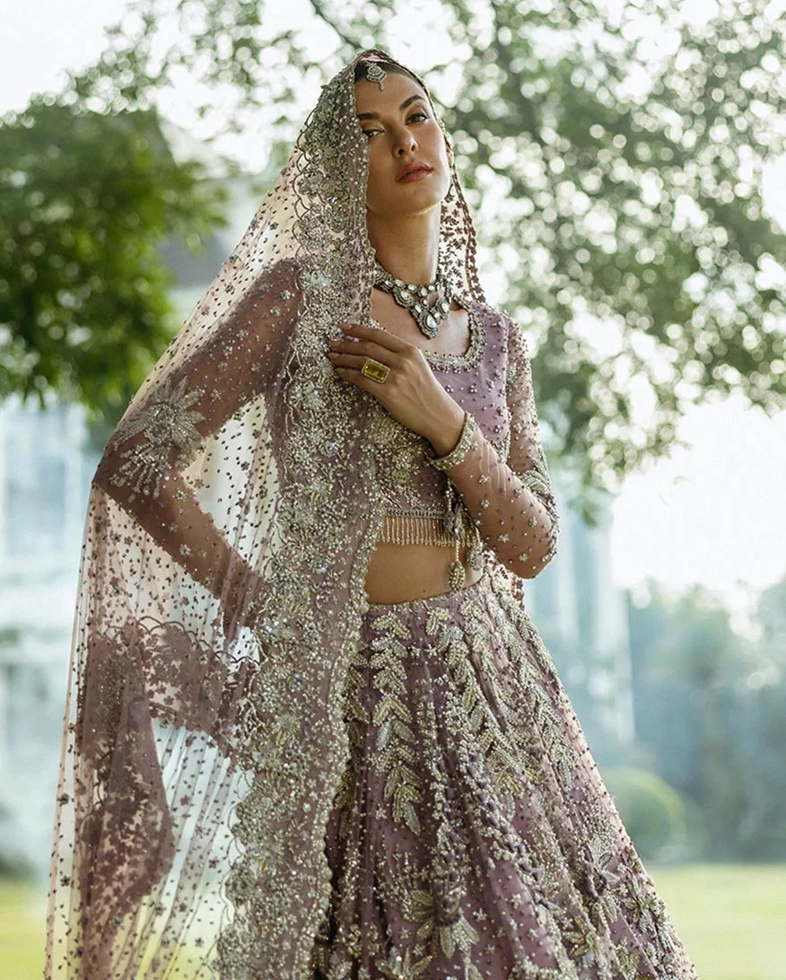 Mirabelle pakistani fashion outfit in purple tones.