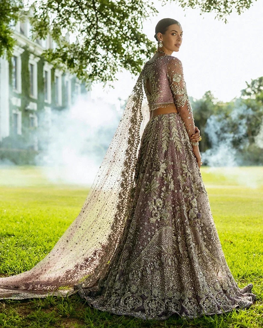 Mirabelle pakistani fashion outfit in purple tones.