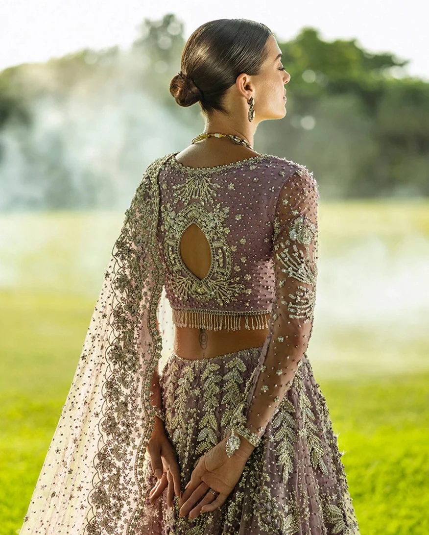 Mirabelle pakistani fashion outfit in purple tones.