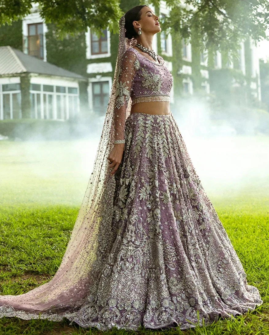 Mirabelle pakistani fashion outfit in purple tones.