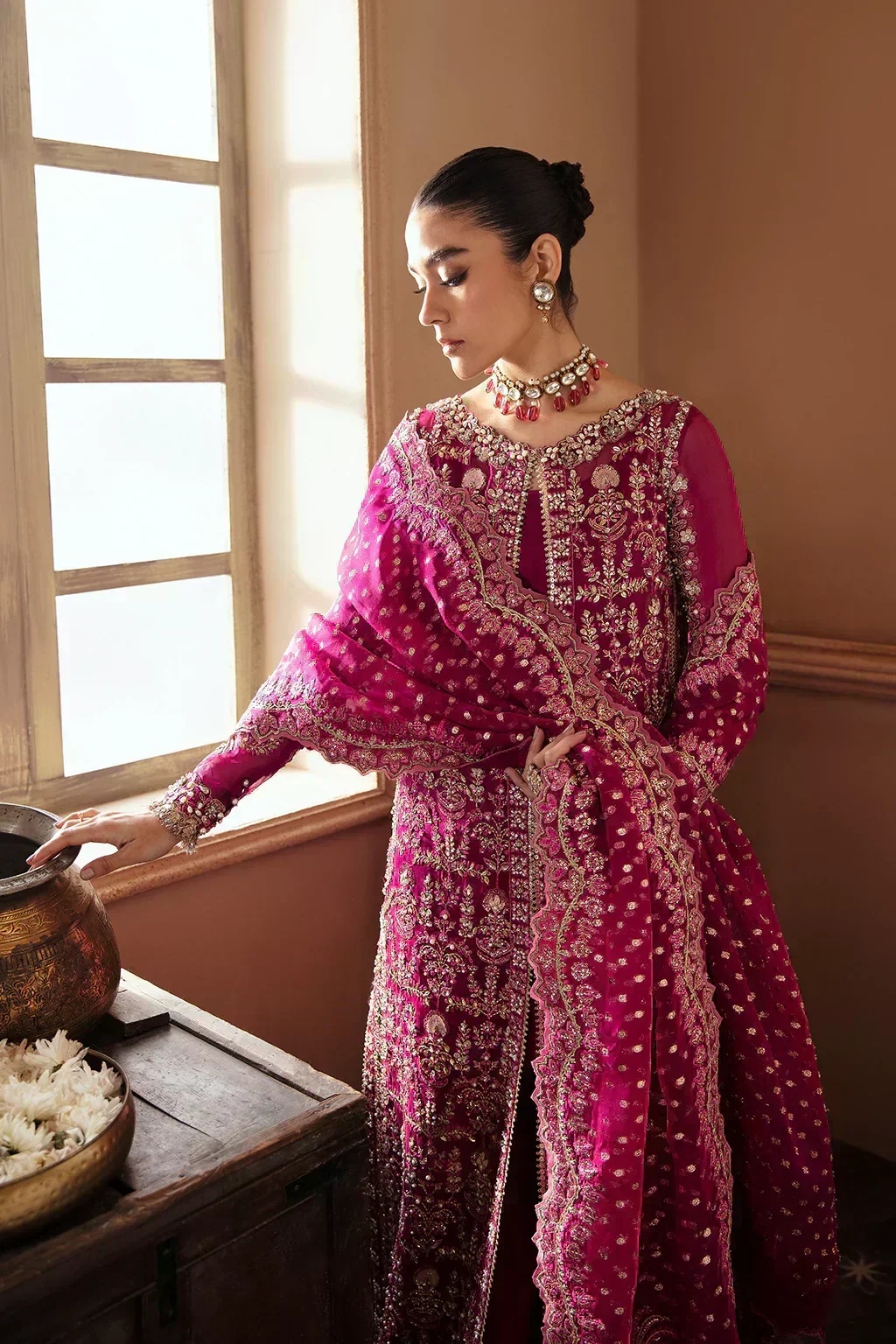 RAIZEL pakistani fashion outfit with coordinated formal styling.