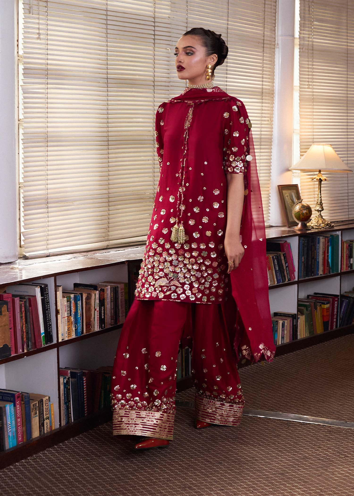 Rasp pakistani fashion outfit with coordinated formal styling.