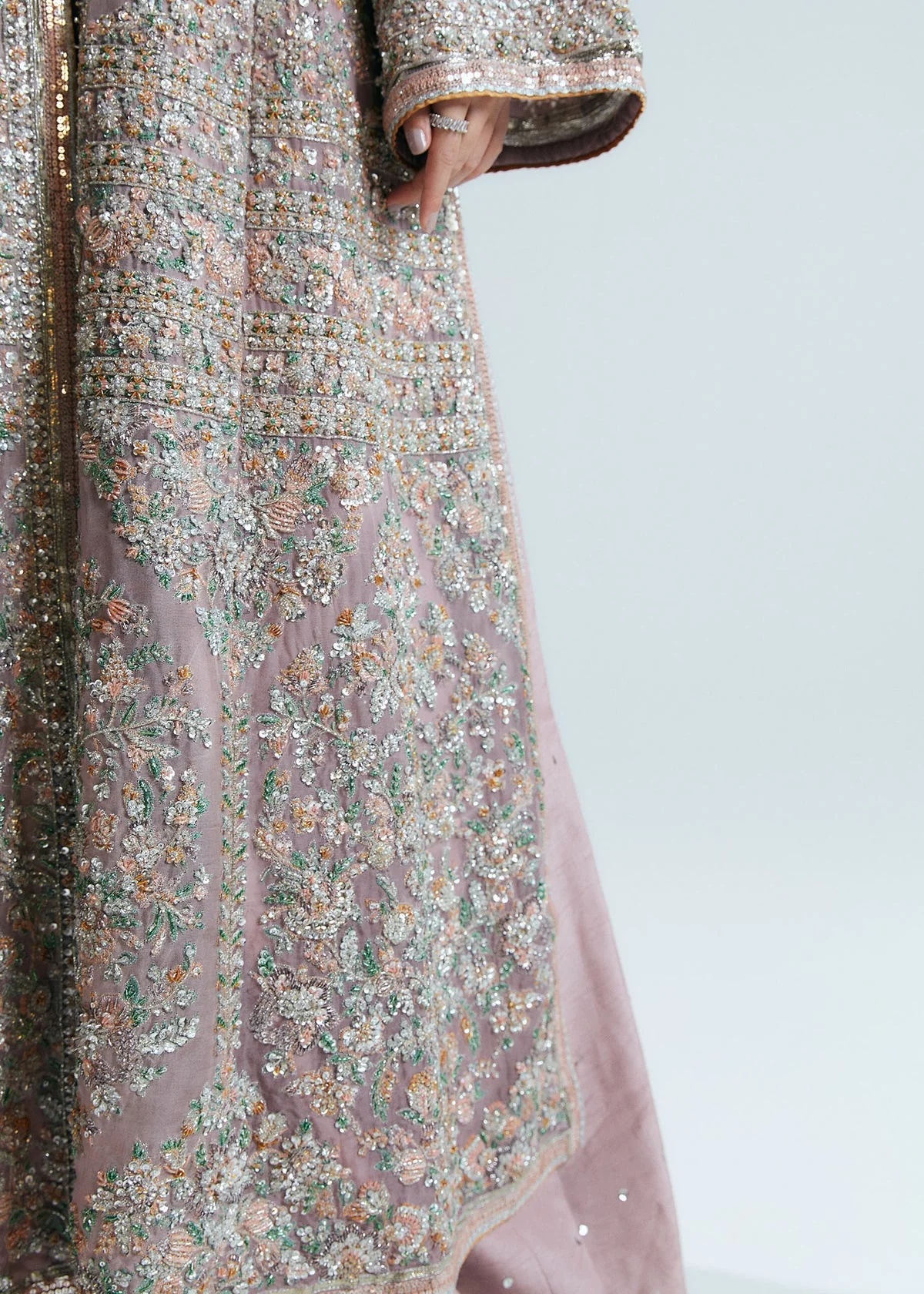Rosabelle Pakistani fashion outfit in pink, lilac tones.