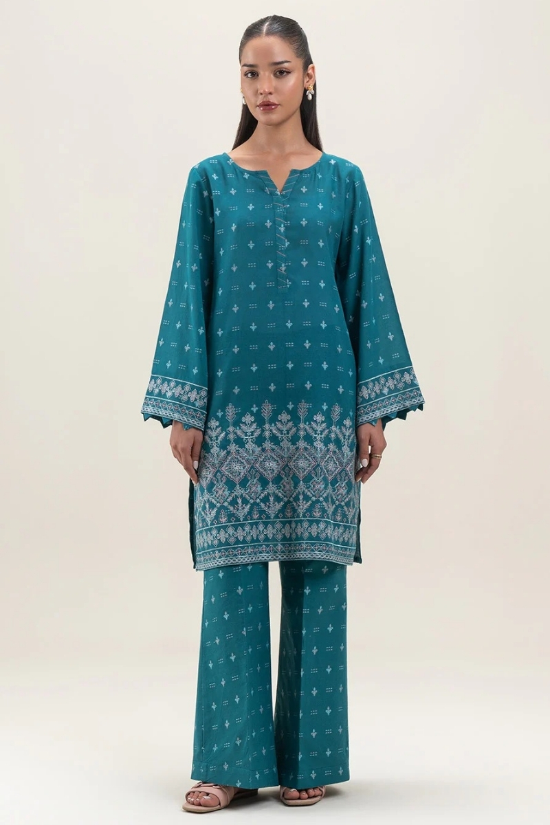 Beechtree Original - 2 Piece Print Lawn Suit-botanical Glow (Stitched)