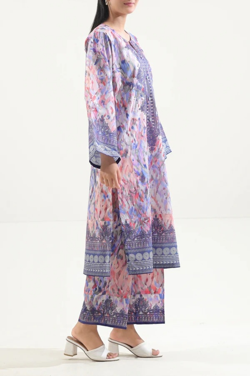 Saya Original - 3 Pcs Printed Lawn Suit with Lace and Hand Work…