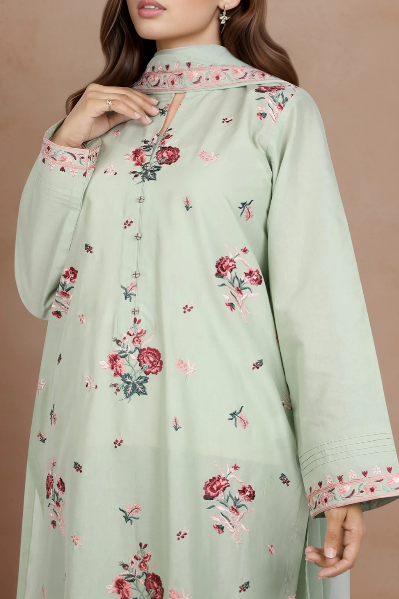 Saya Original - 3 Pcs Printed Lawn Suit with Lace and Hand Work…
