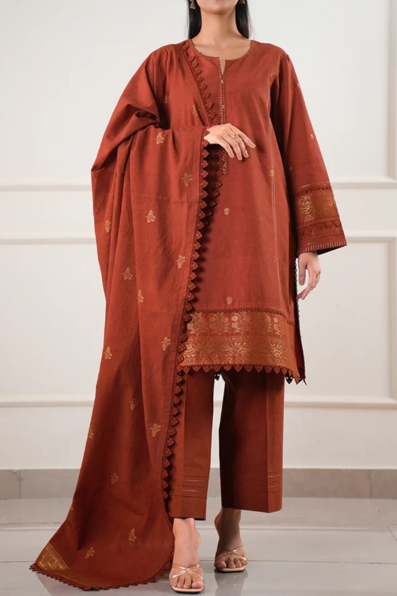 Saya Original - 3 Pcs Printed Lawn Suit with Lace and Hand Work…