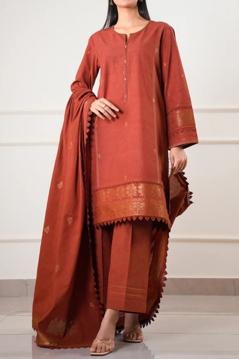 Saya Original - 3 Pcs Printed Lawn Suit with Lace and Hand Work…
