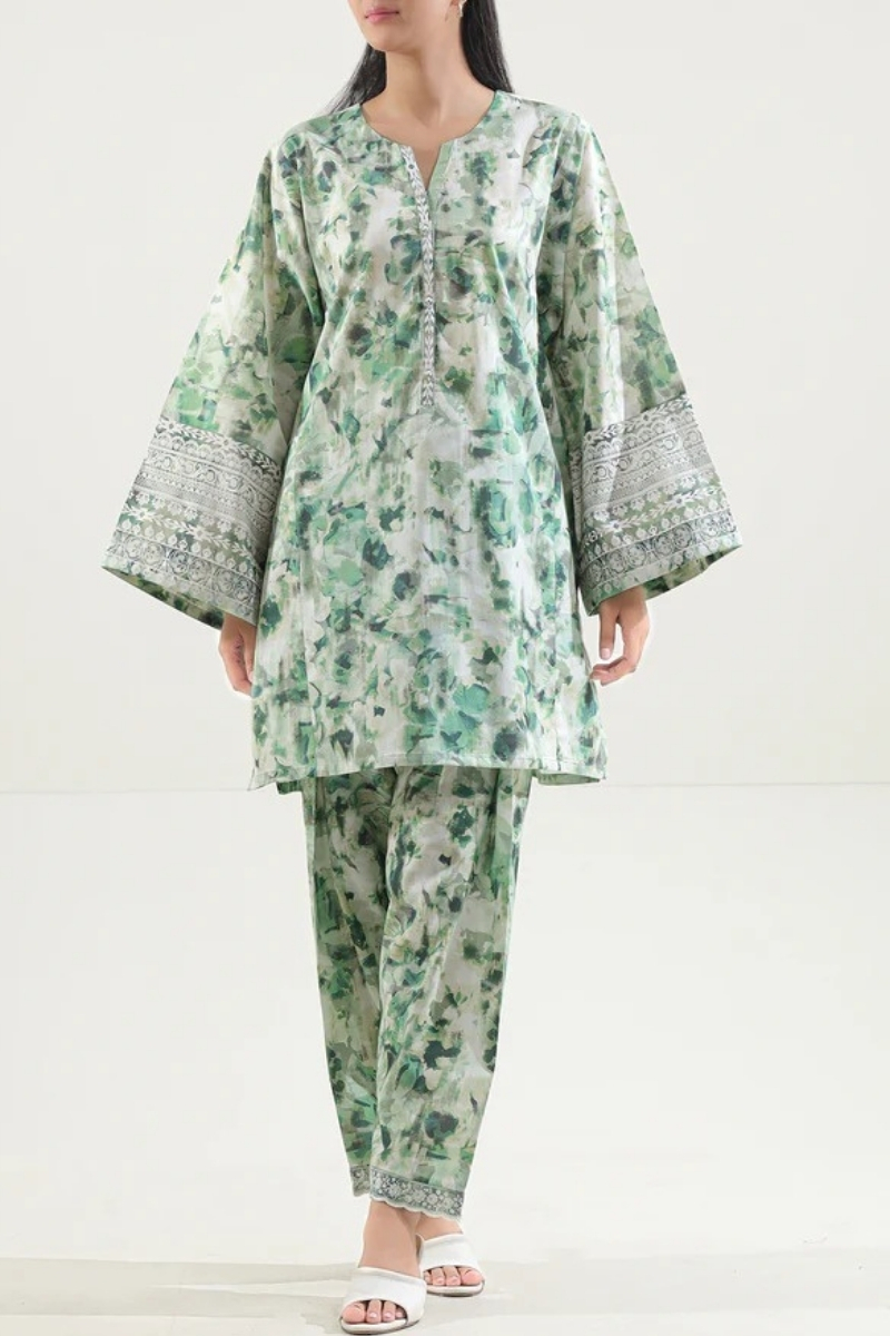 Saya Original - 3 Pcs Printed Lawn Suit with Lace and Hand Work…