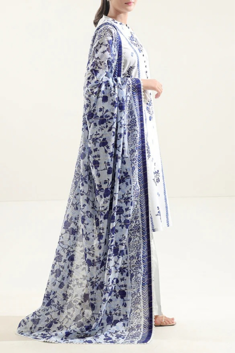 Saya Original - 3 Pcs Printed Lawn Suit with Lace and Hand Work…