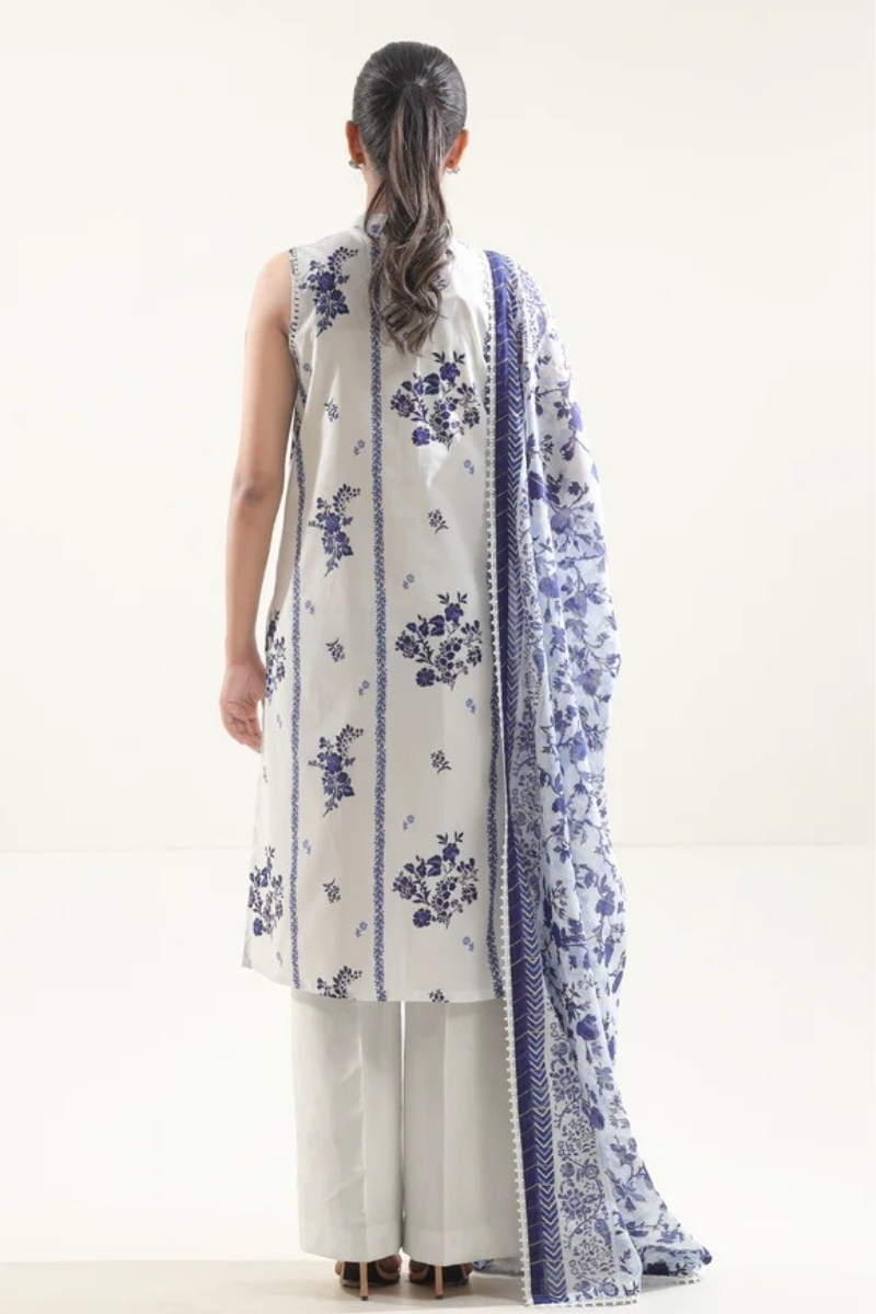 Saya Original - 3 Pcs Printed Lawn Suit with Lace and Hand Work…